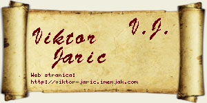 Viktor Jarić vizit kartica